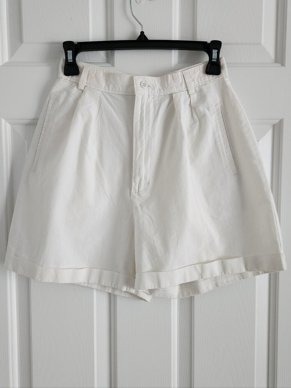J. Crew Vintage High-Waist White Cream Women's Pleated Shorts
